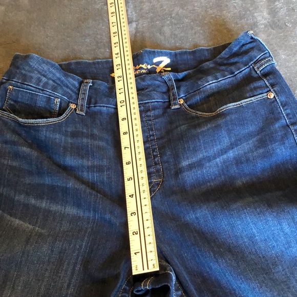 Women’s size 14 seven7 high rise skinny tummy less blue jeans - Picture 5 of 13